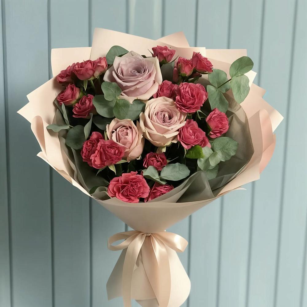 Букет цветов из: Гвоздики и Розы в Волово