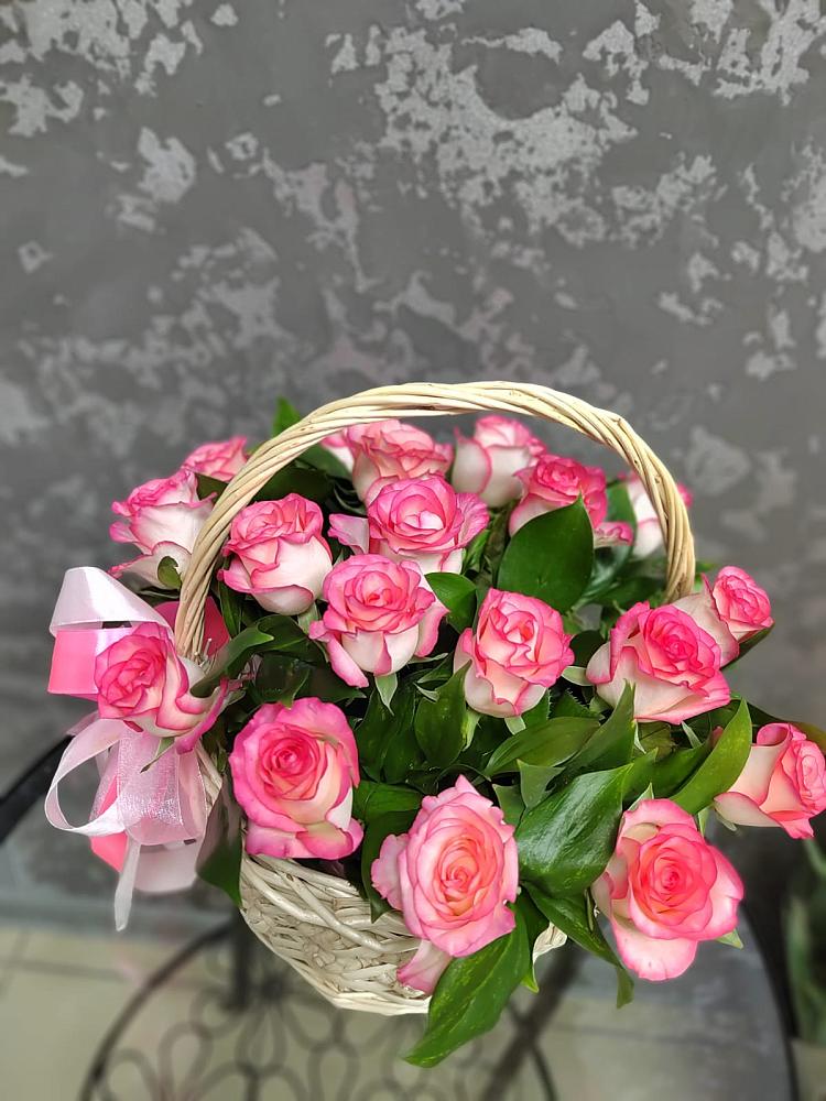 Цветочная композиция из Розы в корзине в Волово