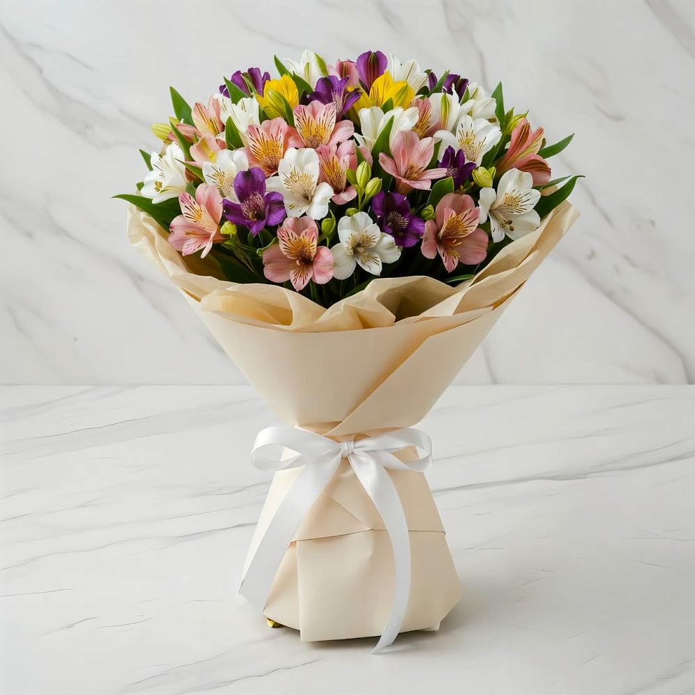 Букет цветов из: Альстромерии в Волово