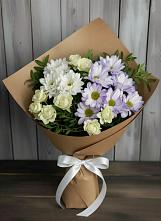 Букет цветов из:  Хризантемы и Розы в Волово