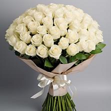 Букет 101 беля роза Белоснежка в Волово