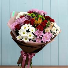 Букет цветов из:  Розы, Хризантемы и Альстромерии в Волово