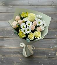 Букет цветов из:  Альстромерии, Розы и Хризантемы #REPLACE_PRED# Волово