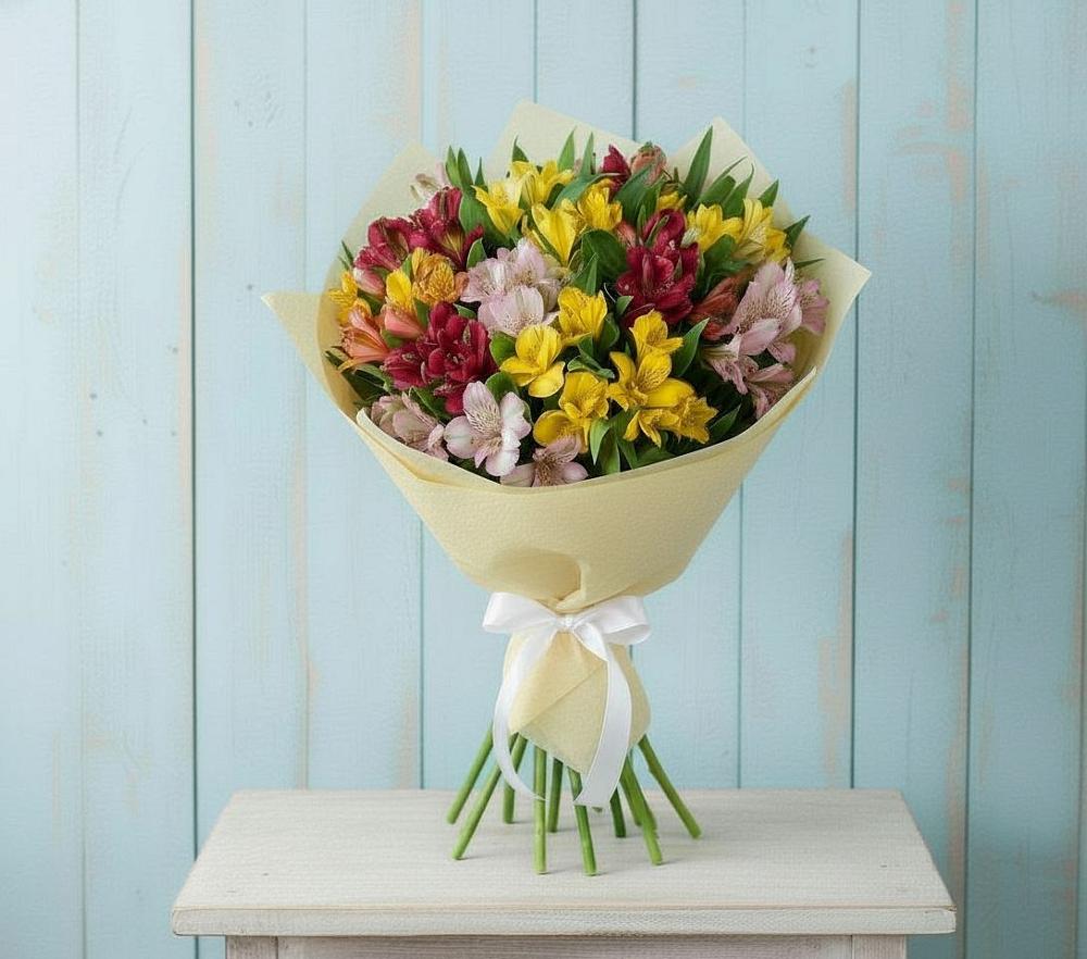 Букет цветов из: Альстромерии в Волово