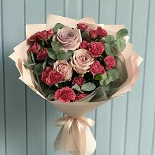Букет цветов из:  Гвоздики и Розы в Волово