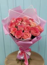 Букет 15 Розовых роз Равель в Волово