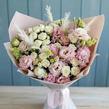 Букет цветов из:  Альстромерии и Розы в Волово